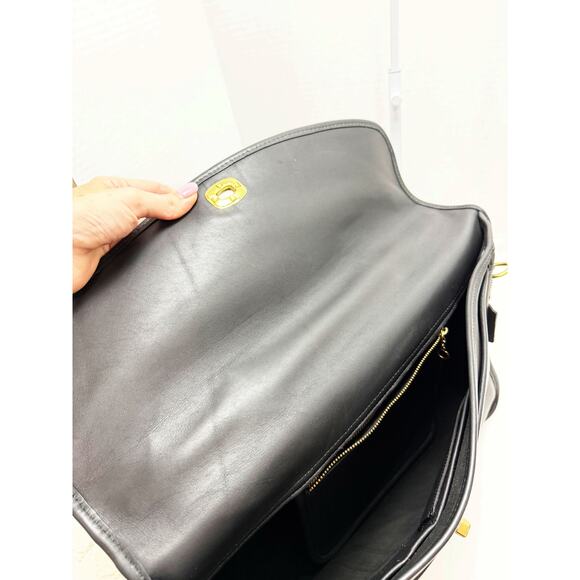 Coach Briefcase 5265 Leather Legacy Lexington Messenger Bag Black/Brass Vintage - Picture 8 of 16